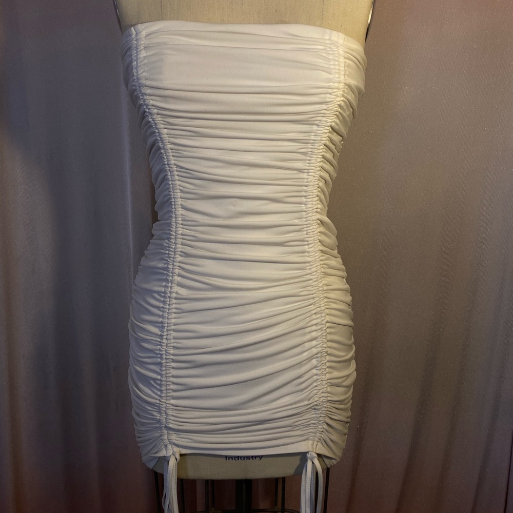 White mini dress.